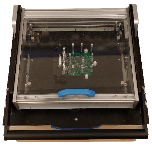 Test object mounted in the cassette